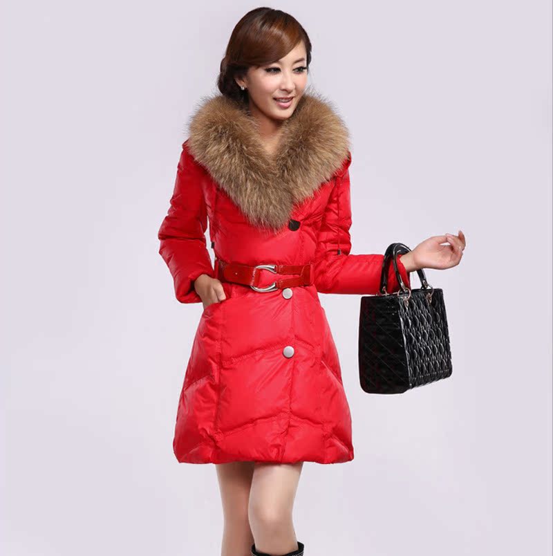 2015冬装新款正品品牌女式羽绒服中长款韩版修身显瘦连帽反季特价