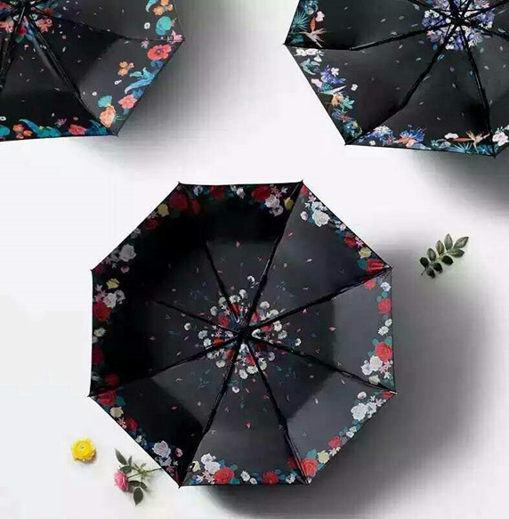 全新第二代防晒小黑伞双层防紫外线太阳伞折叠遮阳伞晴雨两用伞