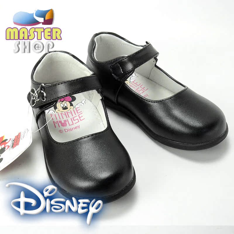 迪士尼 disney 皮鞋 女童 黑色 校鞋 学生鞋 单鞋 表演 70524中童