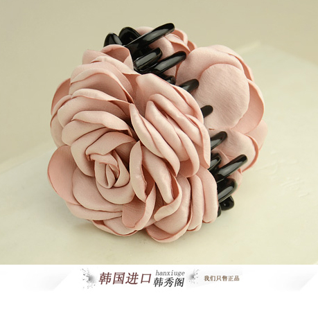 日韩国进口发饰 发夹抓夹 正品BOYOUNG贝拉玫瑰花朵气质发抓发卡