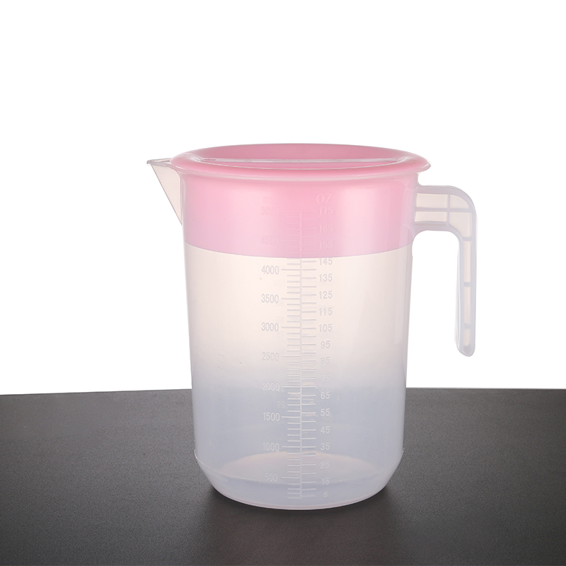 带盖烘焙用水杯/果汁冷水壶/刻度保温杯奶茶店用塑料量杯5000ML