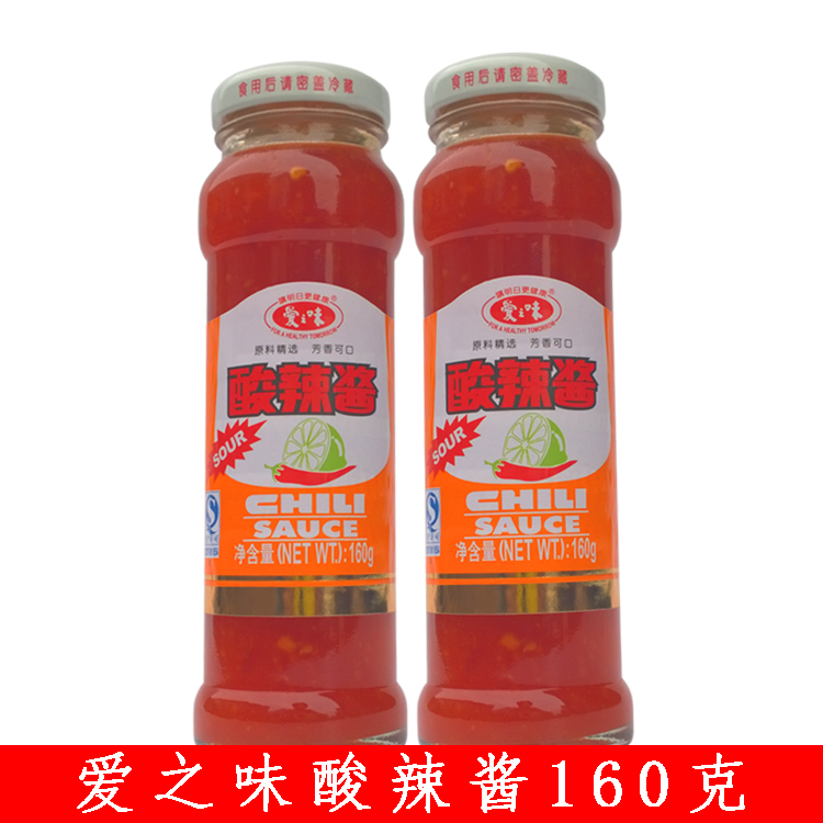 台湾风味辣椒酱 爱之味酸辣酱 面点油炸烧烤沾酱面包泡菜蘸酱160g