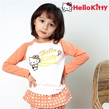 特韩国正品代购Hello Kitty品牌童装春秋款凯蒂猫女童长袖T恤小衫