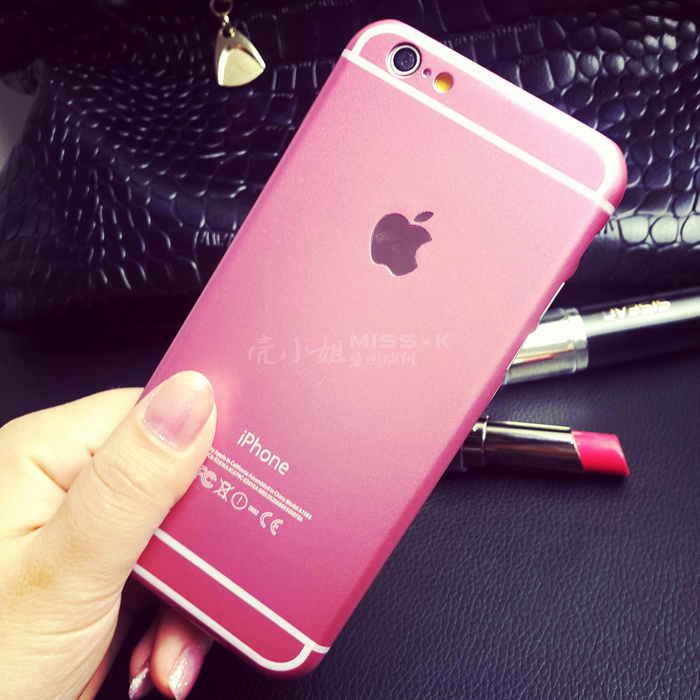 限量粉骚粉色iphone6手机壳苹果6plus情侣保护壳4.7保护套5s外壳