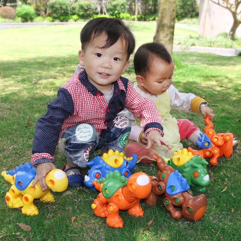儿童拆装恐龙玩具模型套装霸王龙螺母组合动物可拆卸男孩动手益智