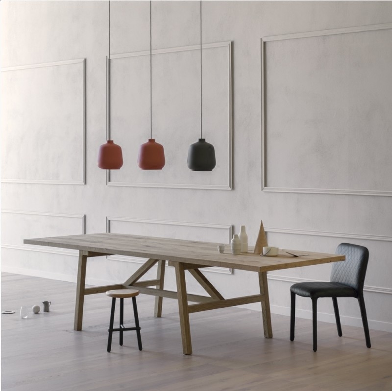 新品简约现代红橡木餐桌/写字桌 意大利设计风格全实木家具定制
