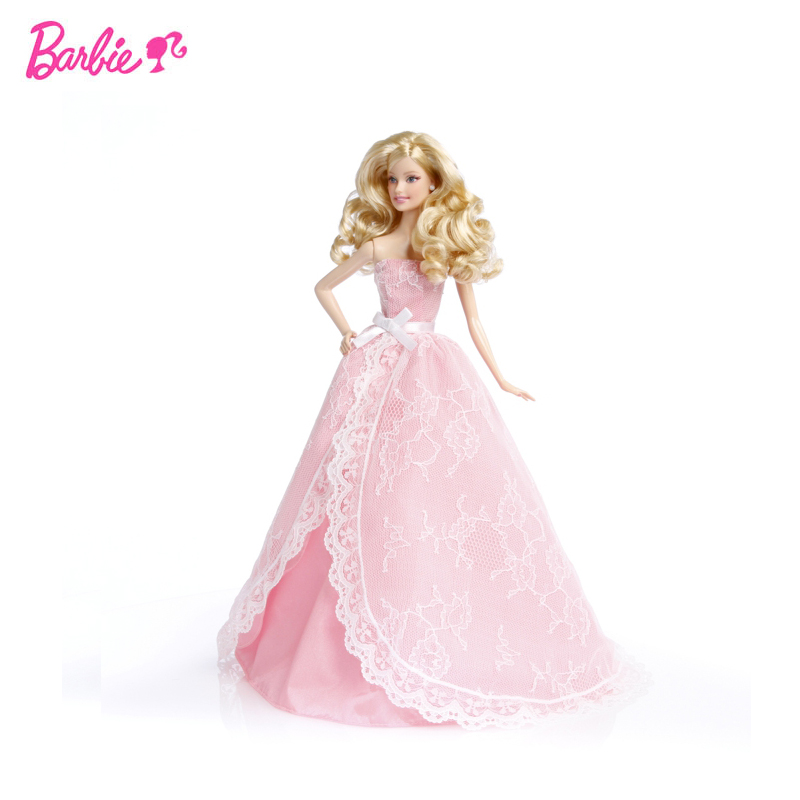 芭比娃娃2015限量版芭比生日祝福女孩儿童女童玩具礼物CFG03