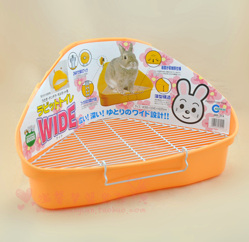 【温馨梦篮】日本Marukan马卡 超大号固定三角形厕所│兔子用品