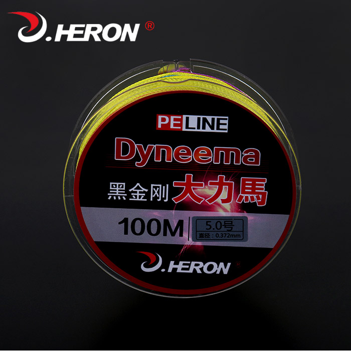 heron 五彩大力马线PE线 日本原丝进口鱼线 编织线 100M
