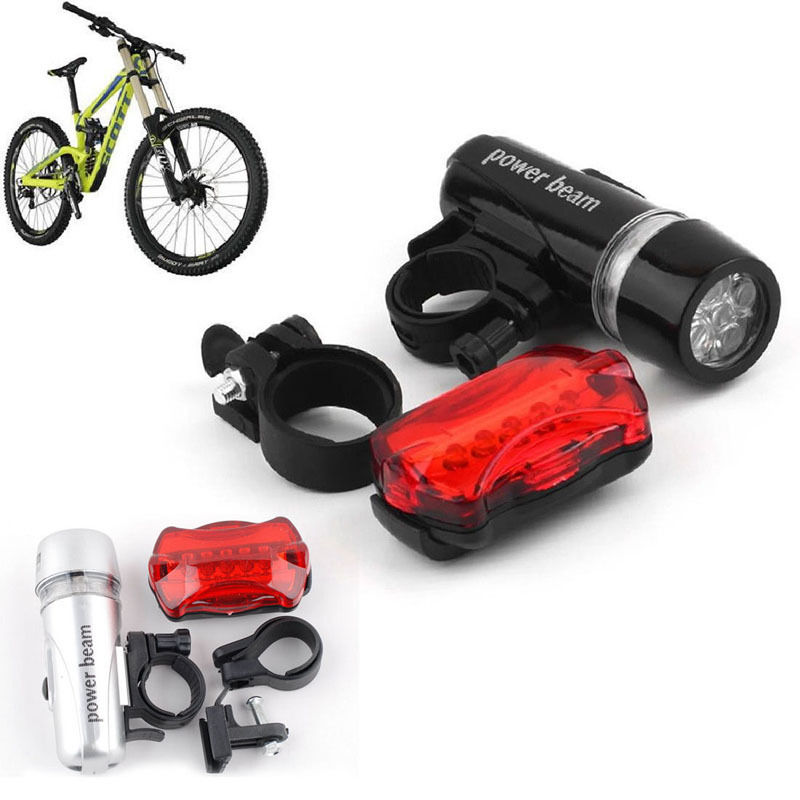 LED LampBike Bicycle Front Head Light+Rear Safety Flashlight
