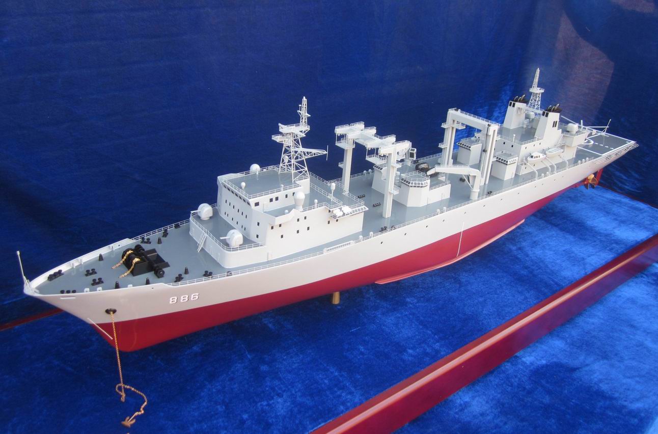886微山湖号综合补给舰模型-中国索马里护航舰队成员