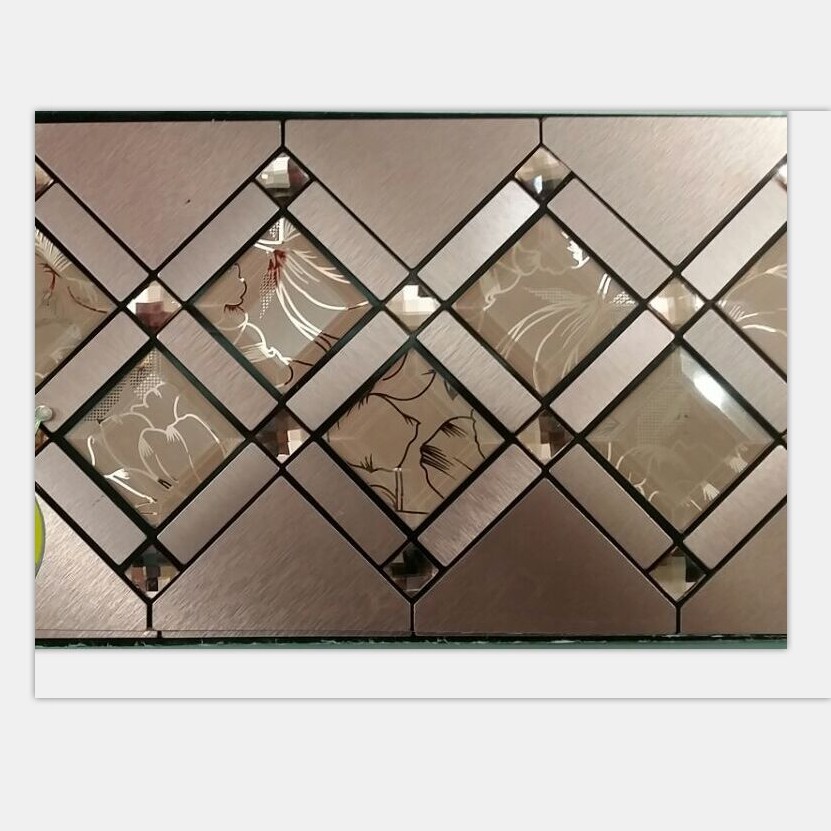 高档品牌马赛克玻璃腰线 装饰线条铝塑板 移门推拉门背景墙使用