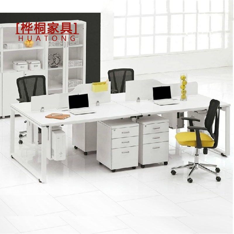 上海办公家具组合办公职员位员简晚现代电脑桌办公桌4人组合屏风
