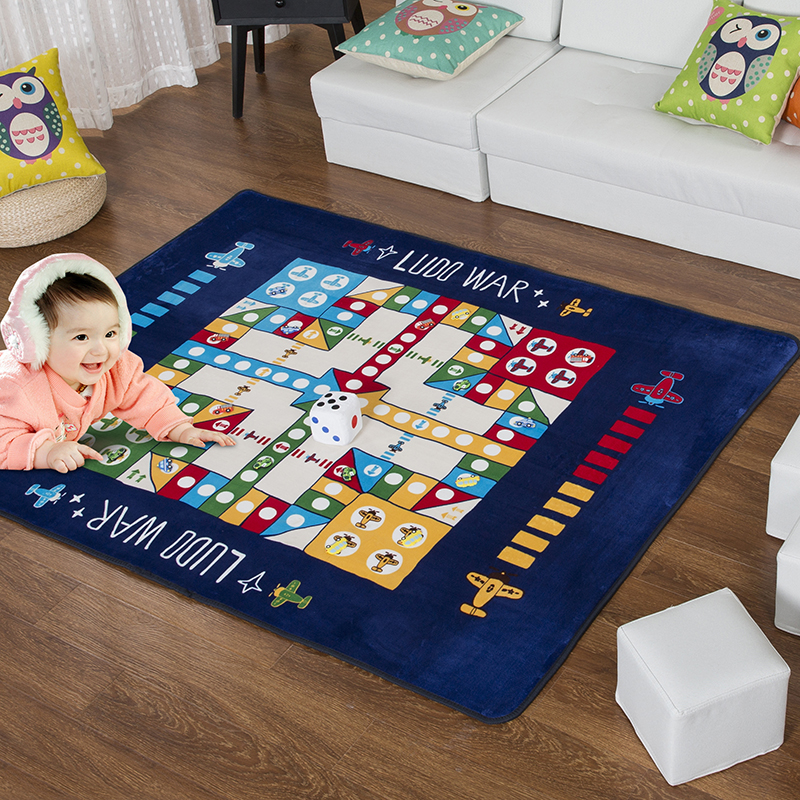 飞行棋地毯 跳房子超大号毛绒地毯 宝宝爬行毯儿童益智玩具包邮