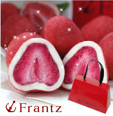 现货日本进口神户 Frantz 天空莓 红草莓夹心松露白巧克力 礼盒