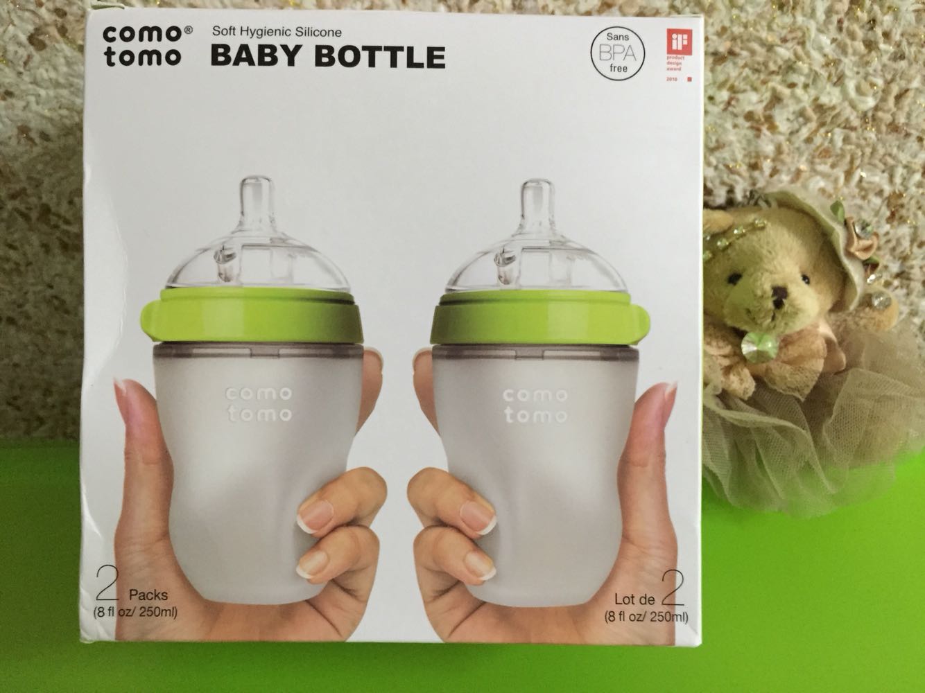 美国直邮 代购comotomo可么多么防胀气婴儿奶瓶 250ml
