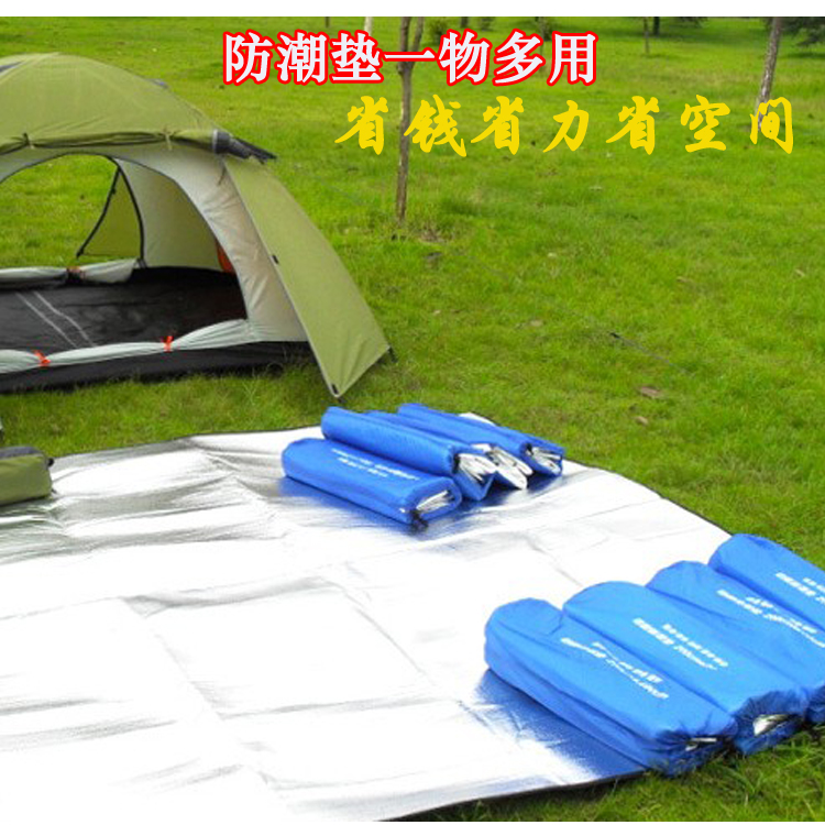 促销双面铝膜防潮垫 沙滩垫野餐垫 便携户外超大露营地垫 帐篷垫