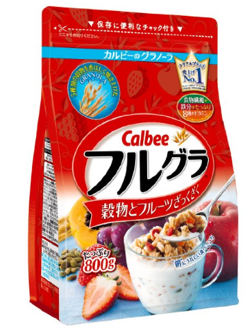 【现货】日本卡乐比calbee水果颗粒麦片果仁谷物营养麦片800g