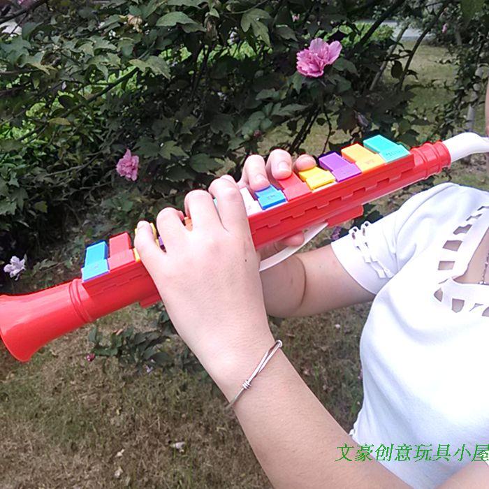 新款包邮儿童13键口风琴宝宝早教乐器玩具竖笛13键可吹奏笛子喇叭
