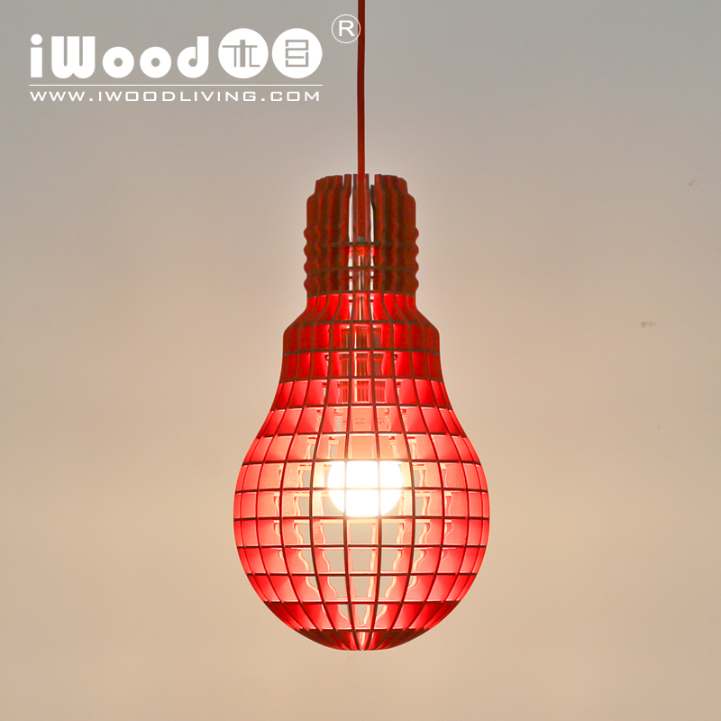 木目iWood 创意简约原木餐厅客厅阳台吧台会所客房欧式风格吊灯