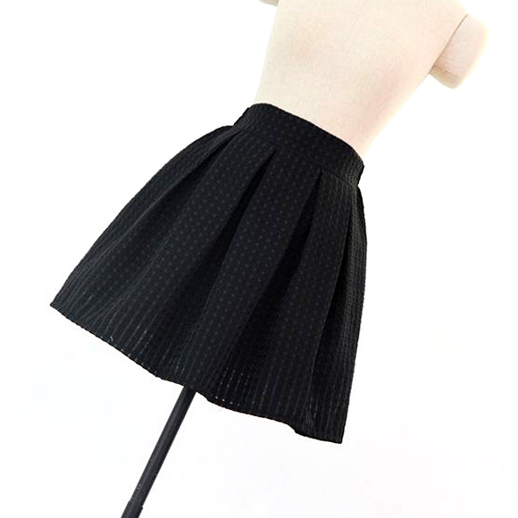 2015夏季新款女装韩版高腰裙甜美复古格子纹百褶半身裙包裙包邮