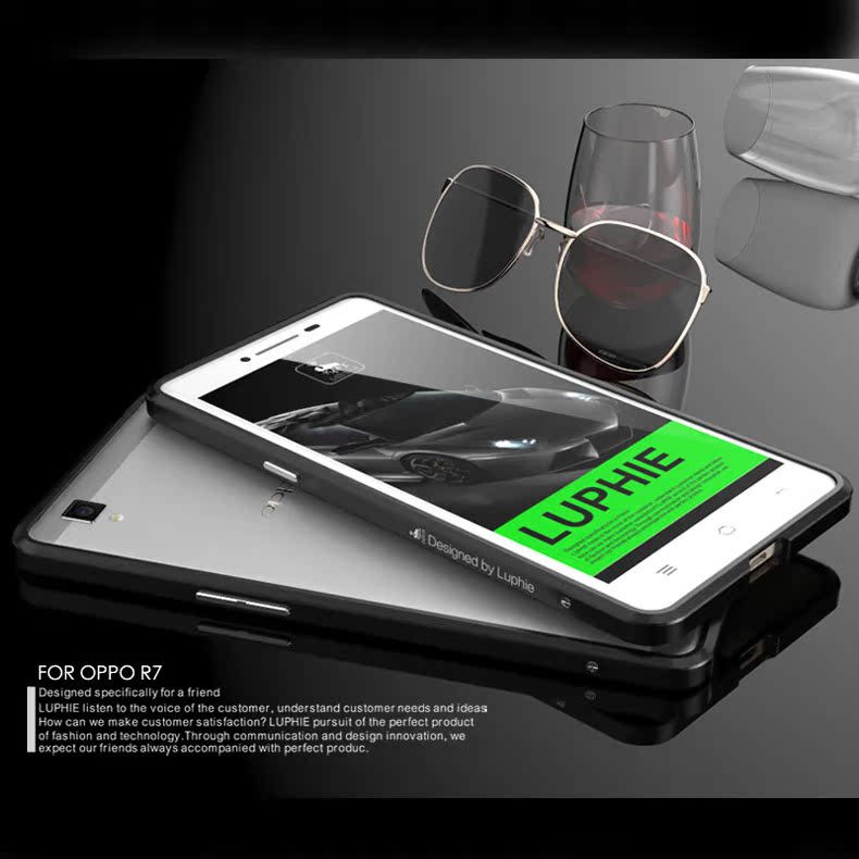 OPPO R7手机边框 防摔 新款亮剑超薄金属边框 R7手机壳 R7保护套