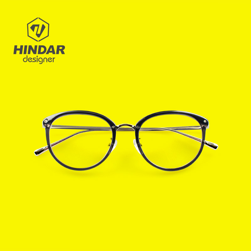 HINDAR赫德设计师防辐射眼镜 防蓝光电脑平光护目镜女HDS002