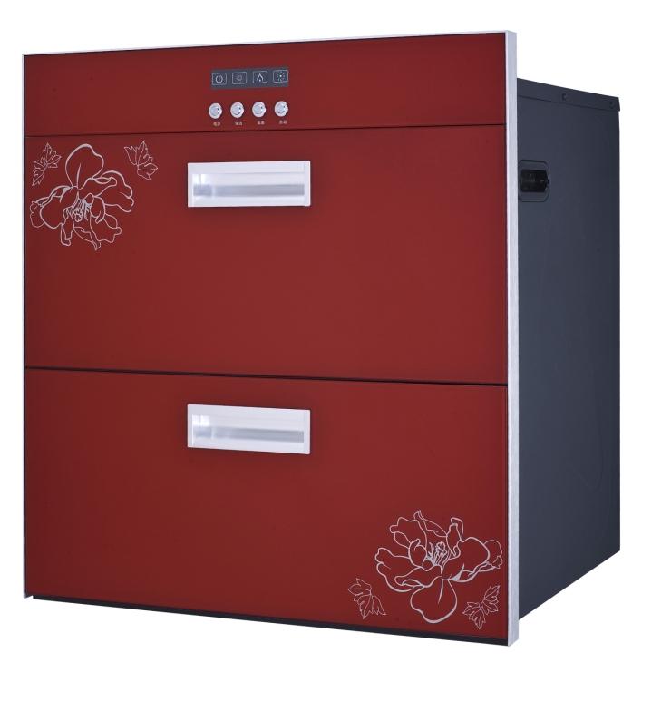 促销高档嵌入式消毒柜 紫外线红外线高温消毒柜 钢化玻璃消毒柜