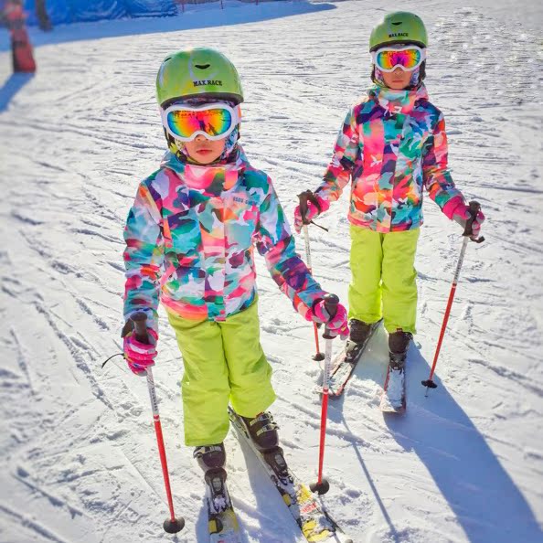 正品gsou snow儿童滑雪服套装女童 亲子单双板防水防风保暖滑雪服