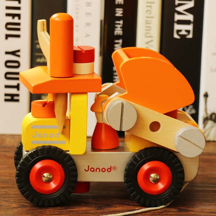 百年老牌 木质拆装工具工程车 男宝宝的心头好玩具 推荐
