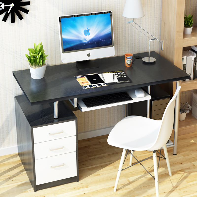 美迪丝 台式电脑桌家用卧室桌简约现代办公桌一米二书桌写字台