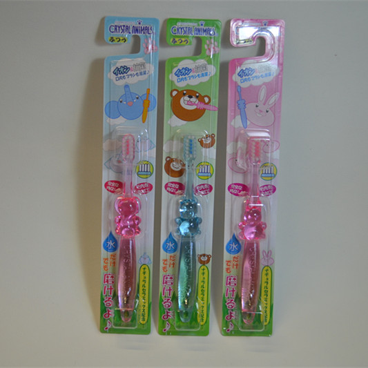 日本进口 川西儿童牙刷/净水牙刷-水晶刷柄-不用牙膏（0.5-3岁）