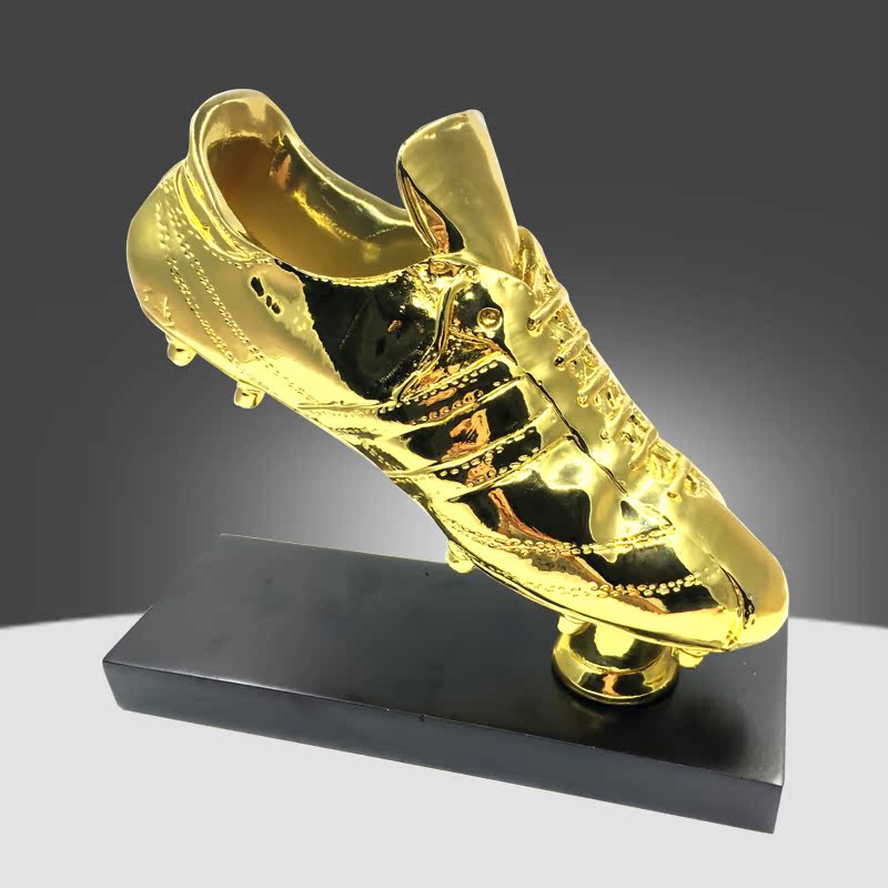 足球纪念品 欧洲杯最佳射手金靴奖 足球奖杯C罗梅西礼品球迷用品