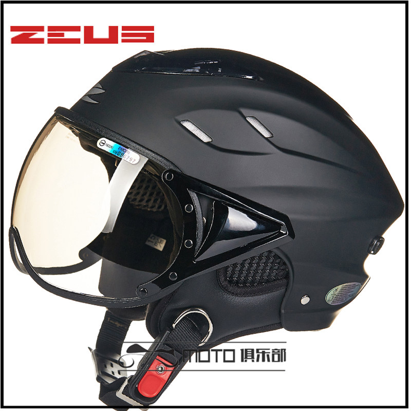 台湾瑞狮ZEUS头盔摩托车夏盔男女透气防紫外线遮阳帽半盔