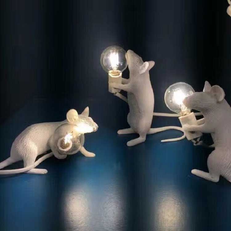 宿舍神器灯Seletti MOUSE LAMP 老鼠卧室灯书房灯学生台灯动物灯