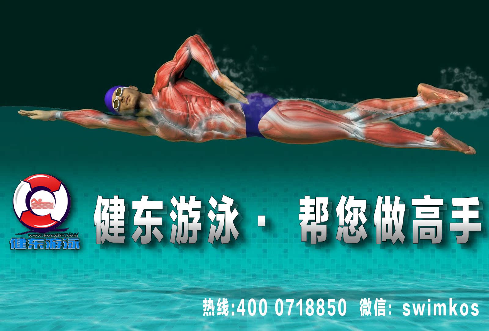 【健东游泳普及课程】济南游泳教练-学游泳游泳班-健东帮您做高手
