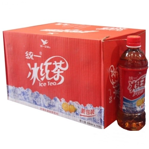 武汉市江夏纸坊网上超市统一红茶一件500ml*15瓶