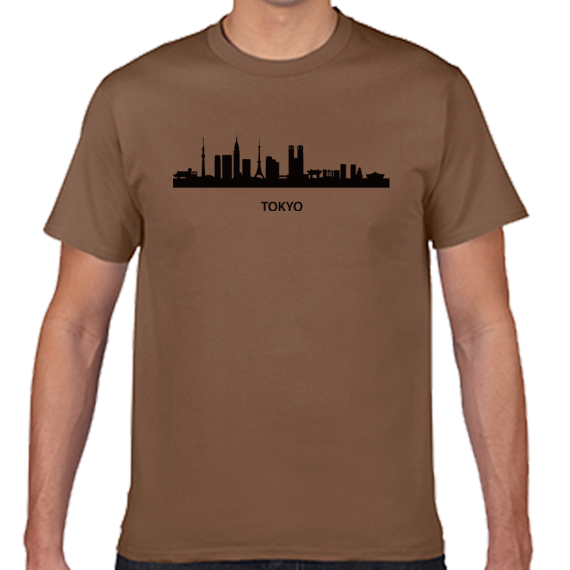 东京城市剪影 旅游纪念T恤 个性男士短袖 包邮