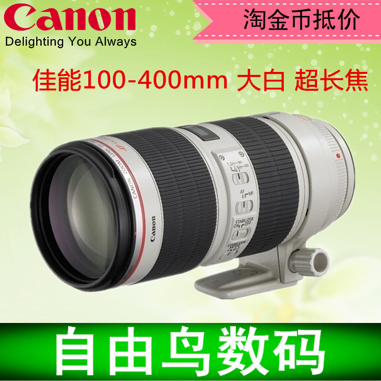 佳能100-400mm f/4.5-5.6L IS 长焦演唱会单反镜头 二手红圈大白