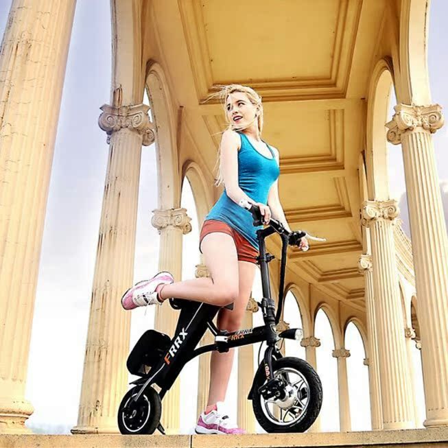 索罗门FRRX迷你折叠可携带锂电池单人代驾步滑板电动自行车单车