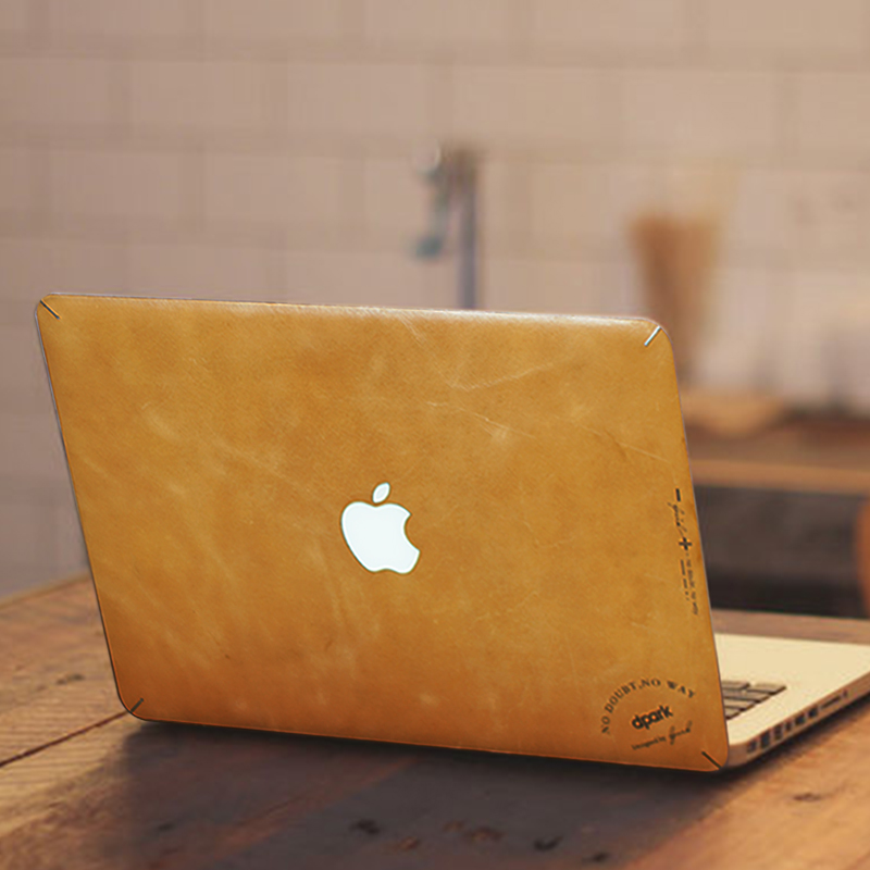 苹果macbook air笔记本牛皮背贴 pro13电脑外壳保护贴膜真皮