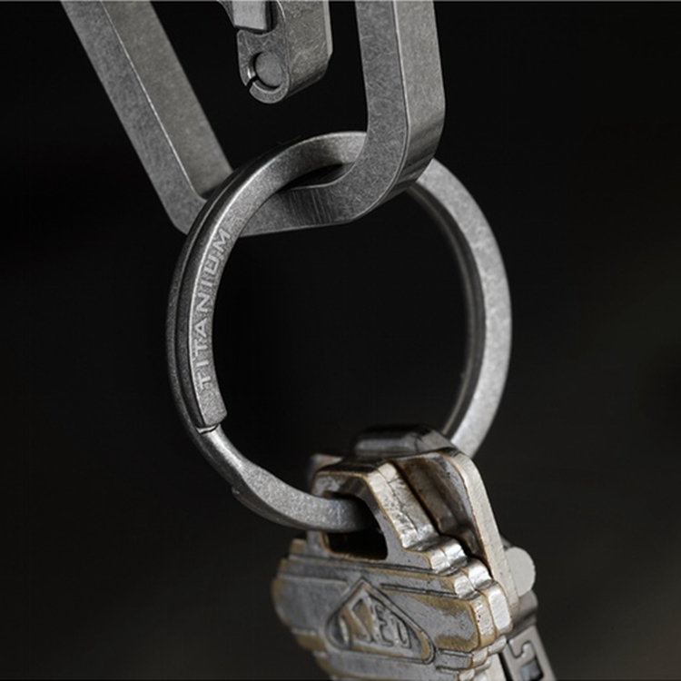Handgrey钥匙圈男钛合金挂扣优于不锈钢汽车钥匙圈环美国进口正品