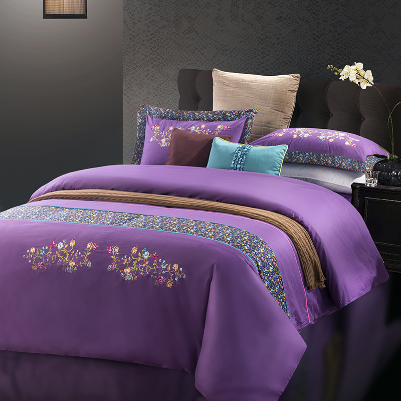 春夏设计师系列之夜魅床上用品四件套 纯棉床单被套1.5/1.8米床