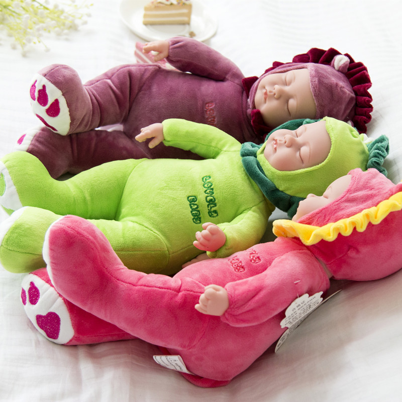 软胶宝宝仿真睡眠安抚娃娃儿童生日礼物婴儿白雪公主毛绒玩具早教