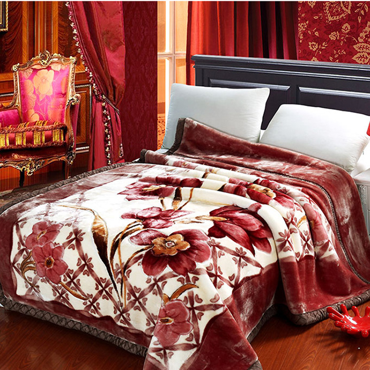 迷人居拉舍尔毛毯双层加厚绒毯珊瑚绒单人床单双人毯子盖毯
