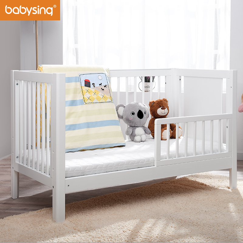 babysing多功能婴儿床实木新生儿男女孩进口童床bb宝宝床拼接大床