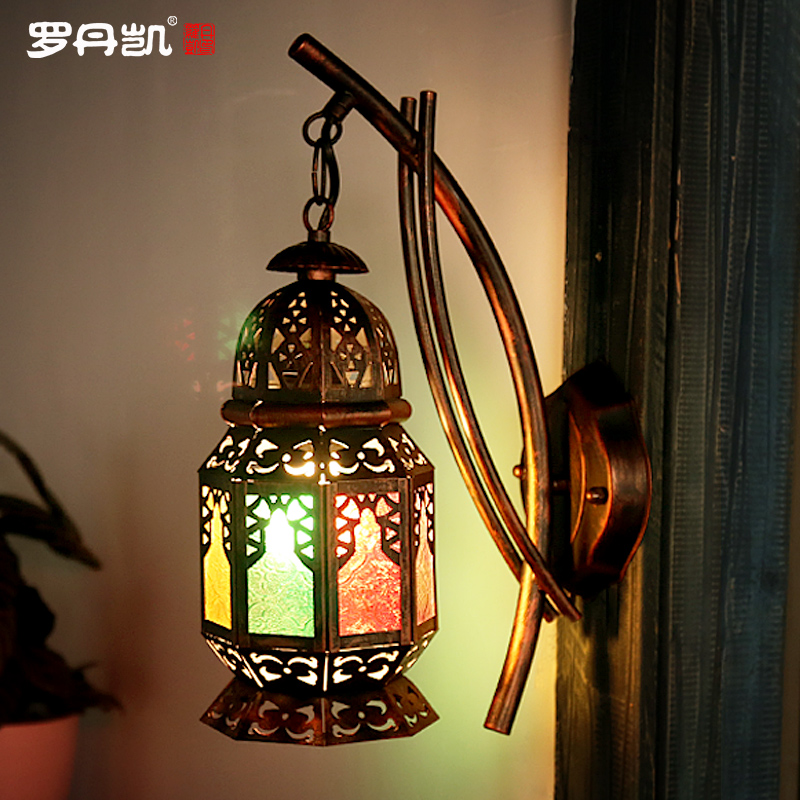 罗丹凯阿拉伯餐厅壁灯土耳其彩灯玻璃壁灯创意波西米亚客厅过道灯
