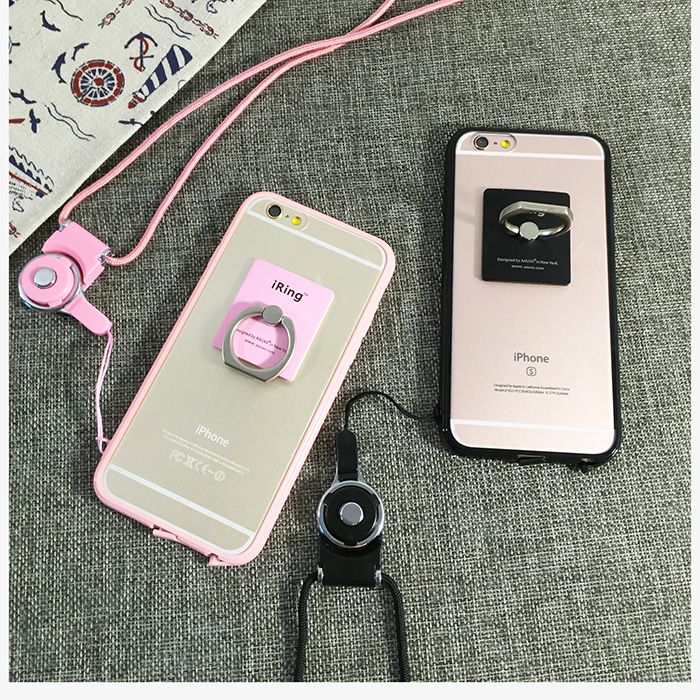 苹果7手机壳iphone6plus硅胶保护套5s日韩指环支架6s全包挂绳壳