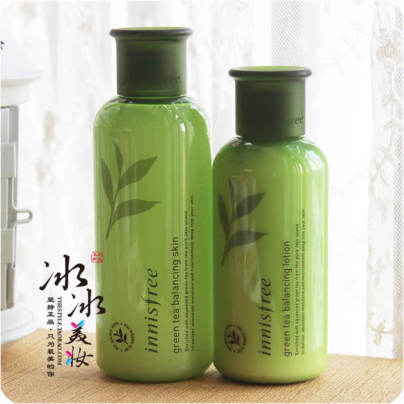 韩国代购正品 新包装  悦诗风吟 绿茶平衡保湿爽肤水乳液套装