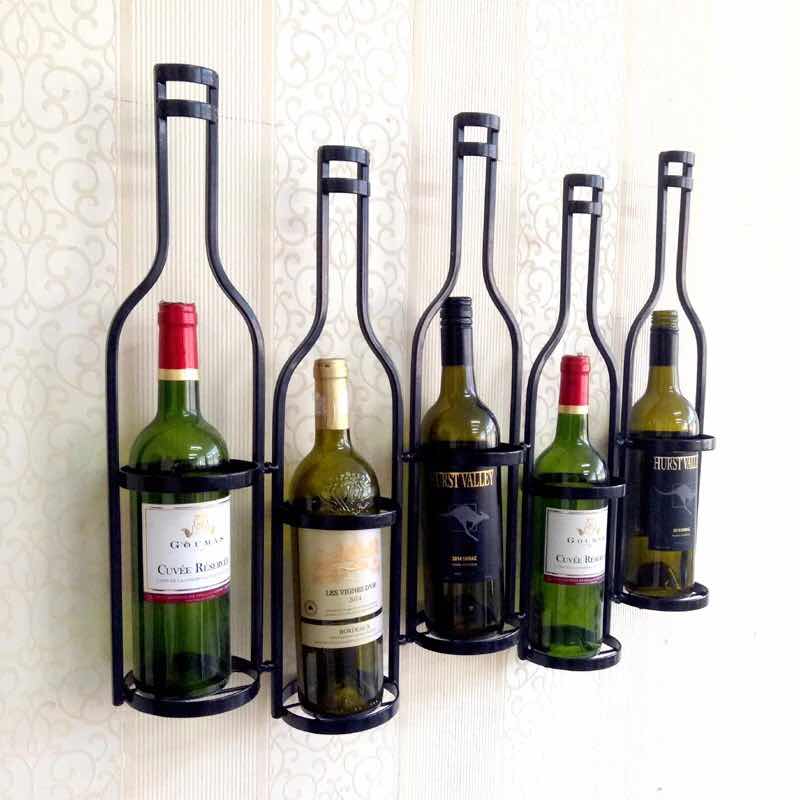铁艺酒架上墙酒架 欧式壁挂酒架 简约红酒架 葡萄酒架 悬挂酒瓶架